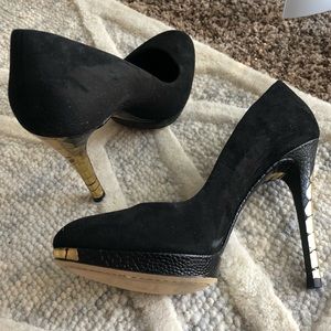 Platform high heel pumps